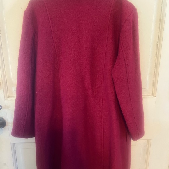 Monterey Bay Boiled Wool Coat with Appliqué Floral Details Large - Picture 5 of 7